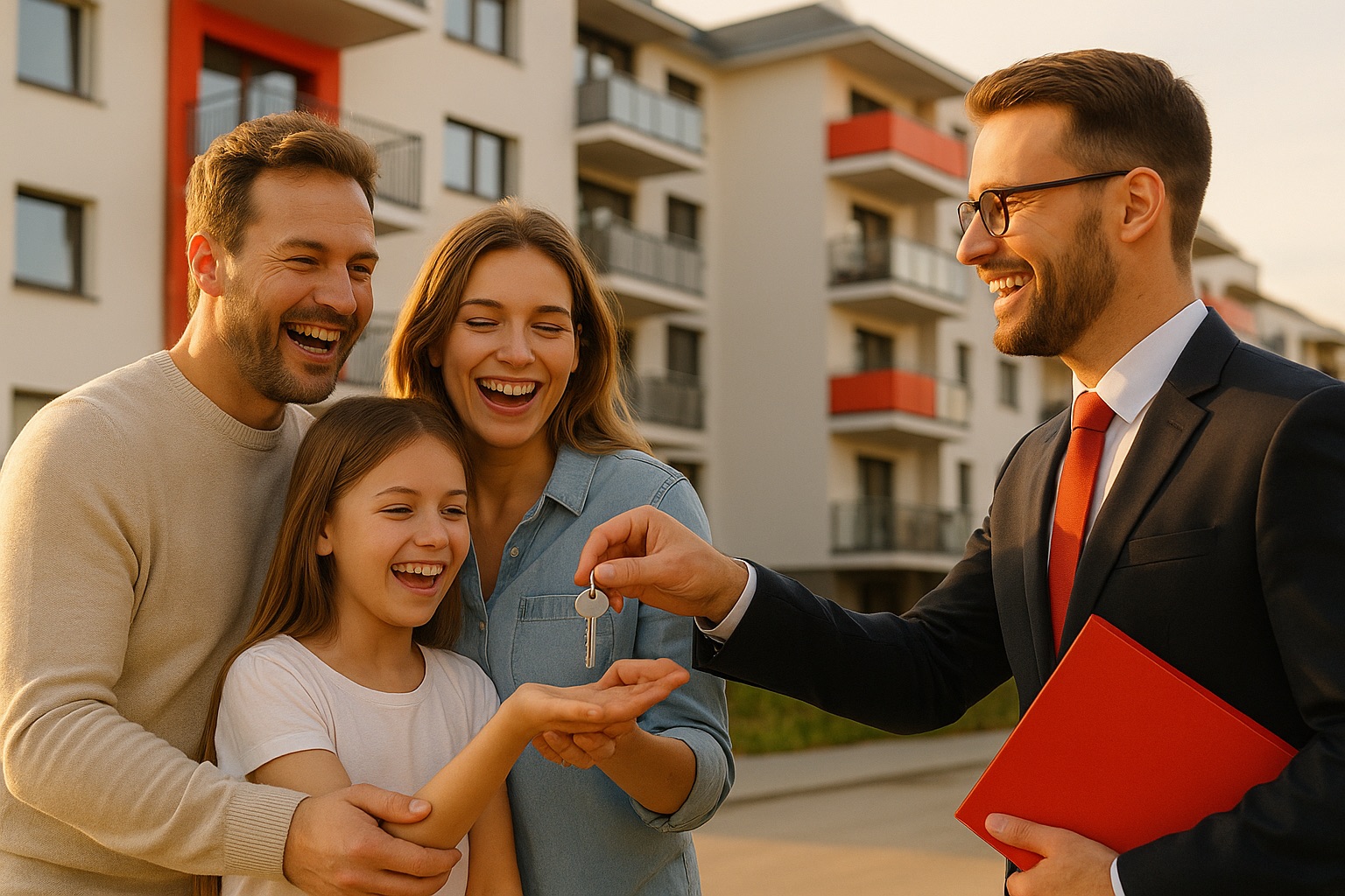 Schlüsselübergabe der Wohnungen in Zipf 74 und 76